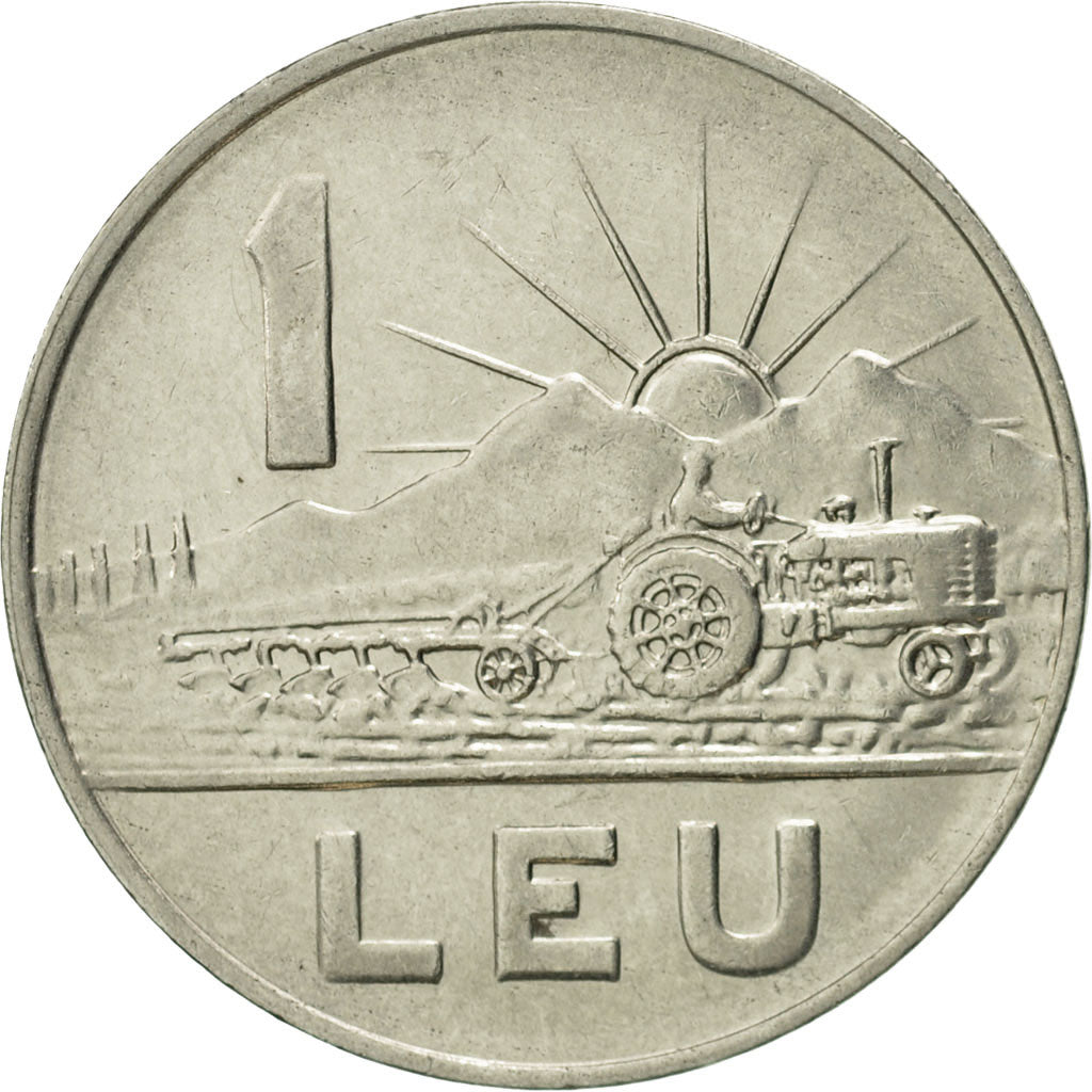 Moneta, Romania, Leu, 1966, SPL-, Acciaio ricoperto in nichel, KM:95