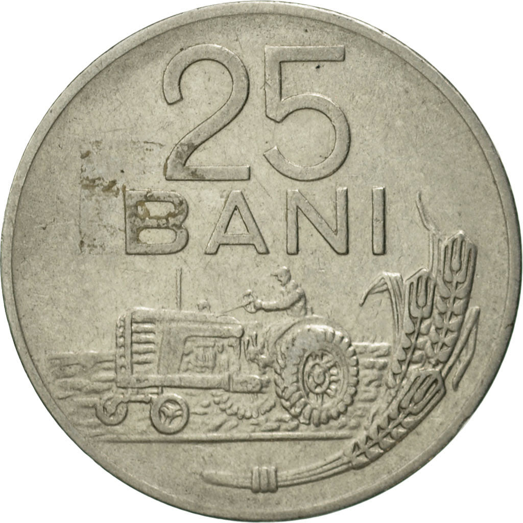 Coin, Romania, 25 Bani, 1960, AU(50-53), Nickel Clad Steel, KM:88