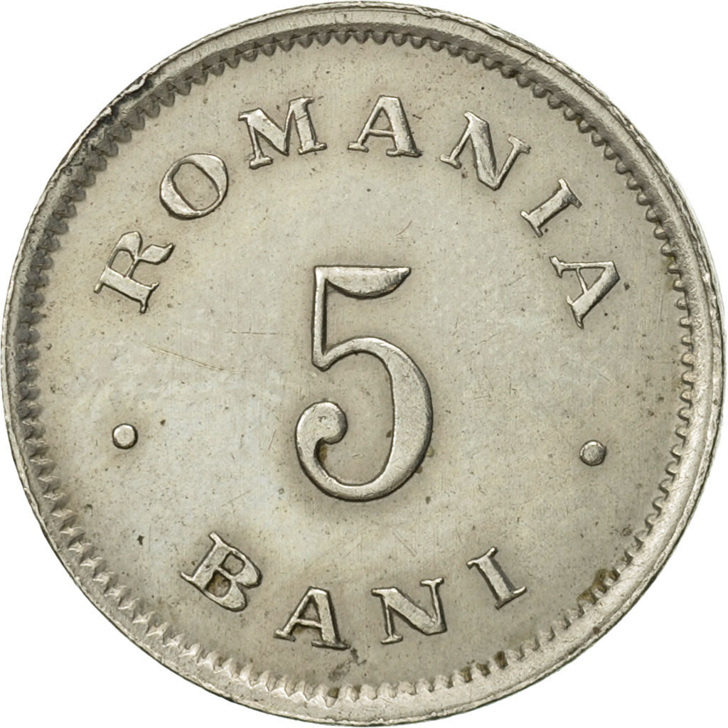 Romania, Carol I, 5 Bani, 1900, AU(50-53), Copper-nickel, KM:28