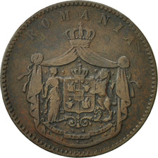 Romania, Carol I, 10 Bani, 1867, VF(30-35), Copper, KM:4.1