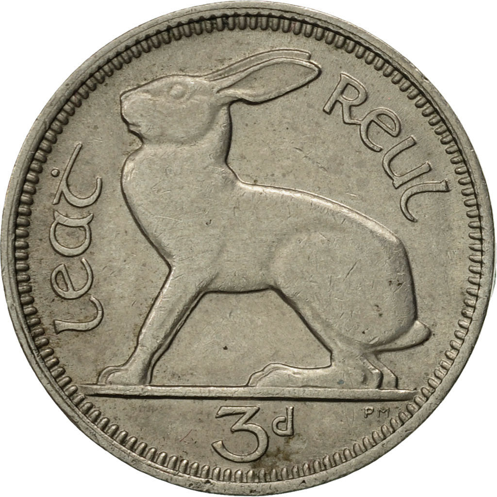 Moneta, REPUBBLICA D’IRLANDA, 3 Pence, 1966, SPL-, Rame-nichel, KM:12a