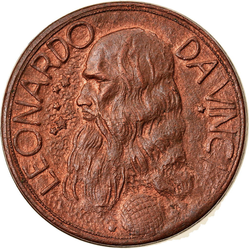 Italia, Jeton, Leonardo Da Vinci, EBC, Cobre