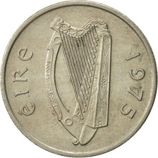 Moneta, REPUBLIKA IRLANDII, 5 Pence, 1975, AU(50-53), Miedź-Nikiel, KM:22