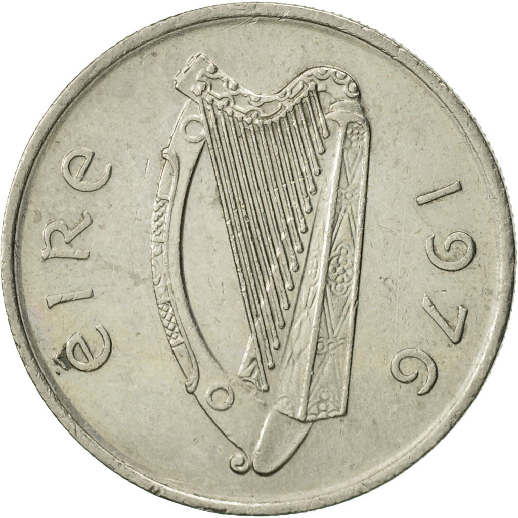 IRELAND REPUBLIC, 5 Pence, 1976, AU(50-53), Copper-nickel, KM:22