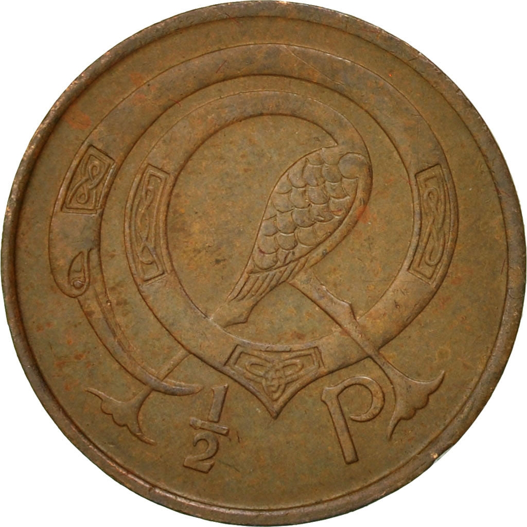 Coin, IRELAND REPUBLIC, 1/2 Penny, 1971, AU(50-53), Bronze, KM:19