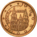 España, 2 Euro Cent, 2000, EBC+, Cobre chapado en acero, KM:1041