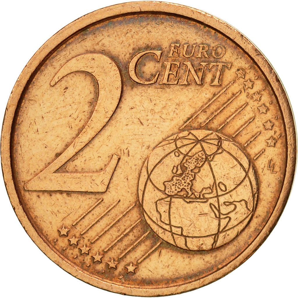 Spain, 2 Euro Cent, 2000, MS(60-62), Copper Plated Steel, KM:1041