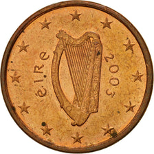 REPÚBLICA DE IRLANDA, Euro Cent, 2003, MBC, Cobre chapado en acero, KM:32