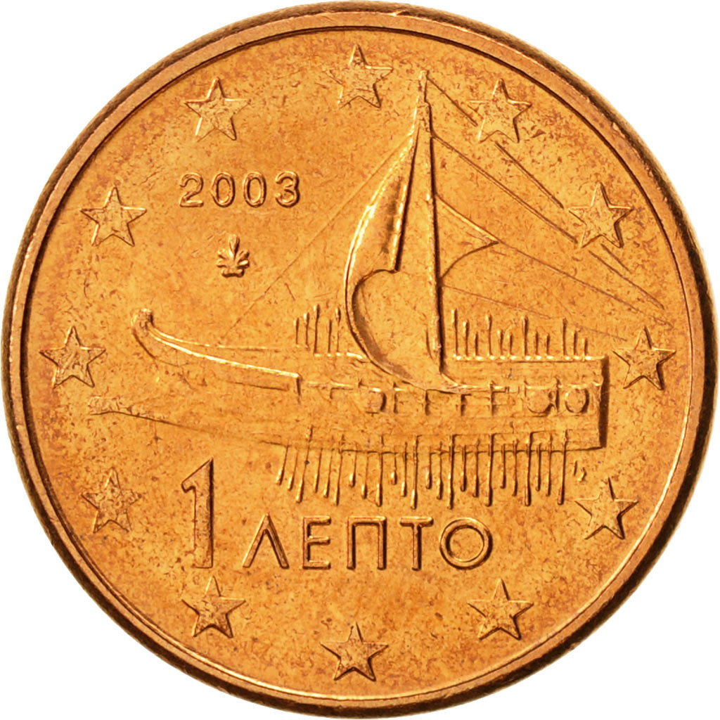 Griechenland, Euro Cent, 2003, UNZ, Copper Plated Steel, KM:181