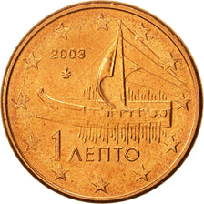 Griechenland, Euro Cent, 2003, UNZ, Copper Plated Steel, KM:181