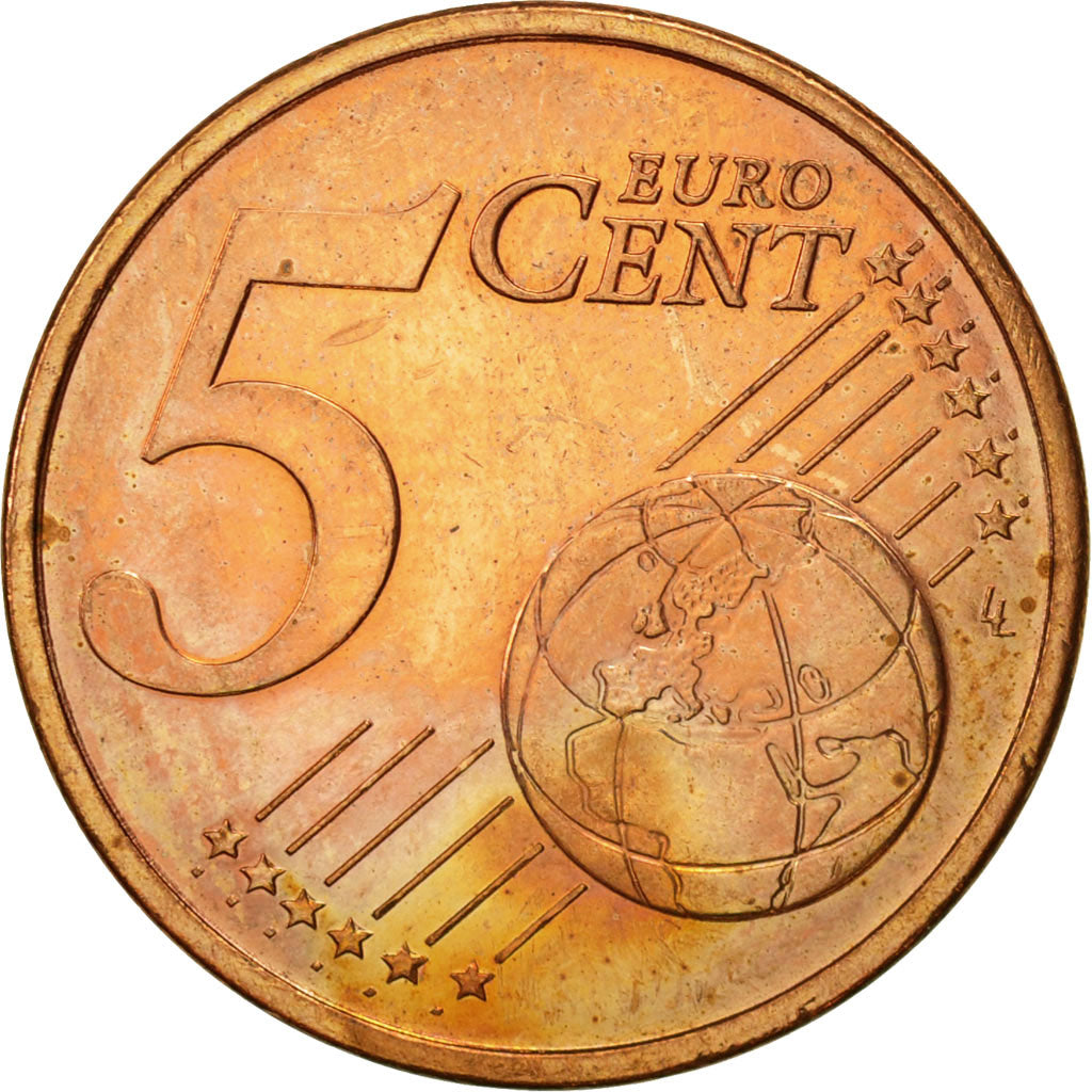 Greece, 5 Euro Cent, 2002, MS(60-62), Copper Plated Steel, KM:183