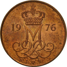 Coin, Denmark, Margrethe II, 5 Öre, 1976, Copenhagen, MS(63), Copper Clad Iron