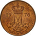 Coin, Denmark, Margrethe II, 5 Öre, 1976, Copenhagen, MS(63), Copper Clad Iron