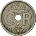 Coin, Denmark, Christian X, 25 Öre, 1924, Copenhagen, EF(40-45), Copper-nickel