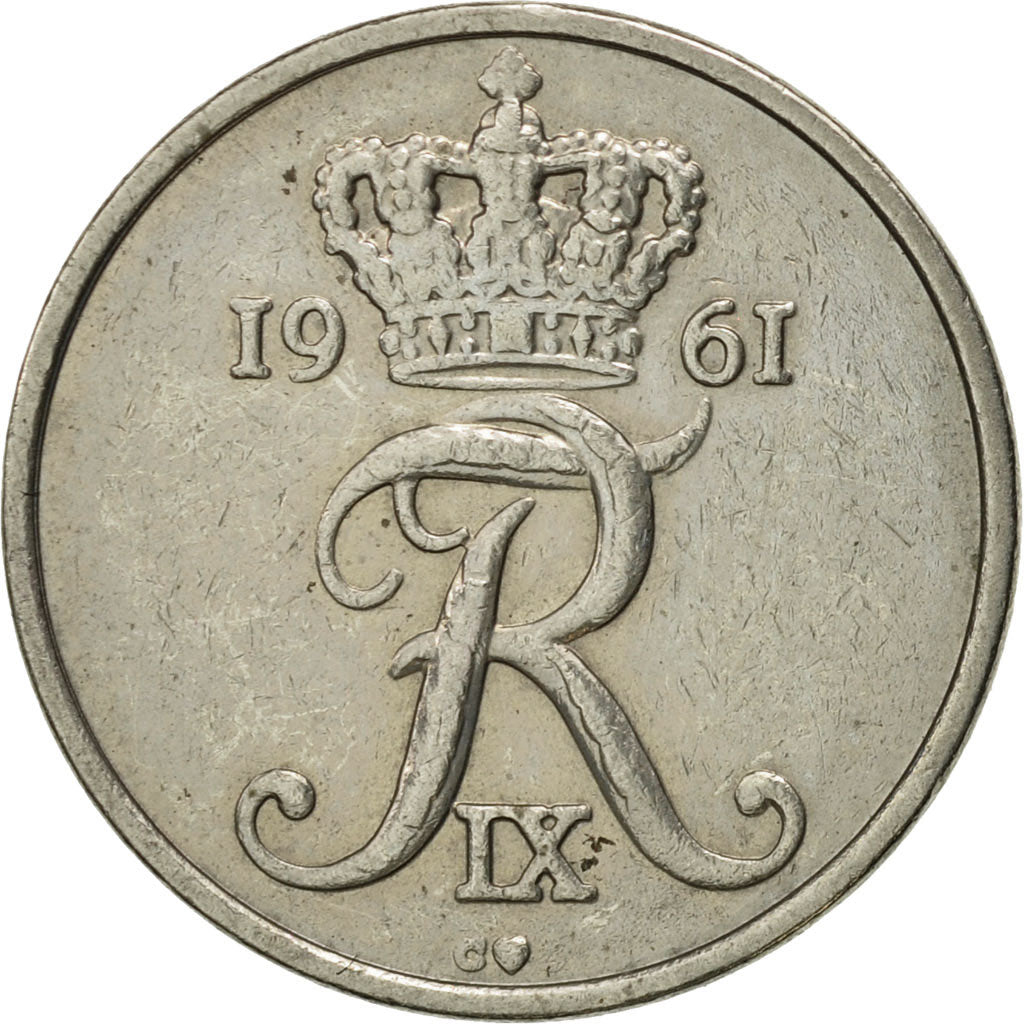 Münze, Dänemark, Frederik IX, 10 Öre, 1961, Copenhagen, SS, Copper-nickel