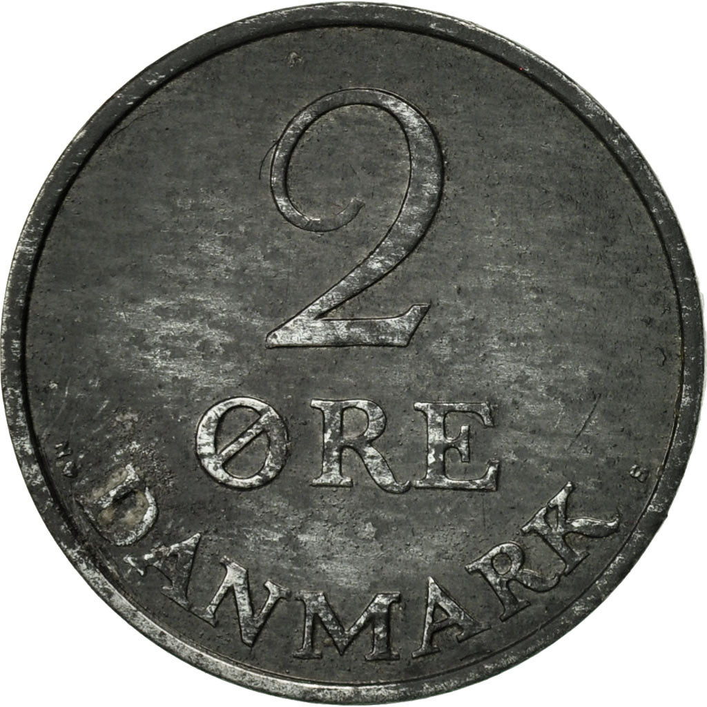 Monnaie, Danemark, Frederik IX, 2 Öre, 1955, Copenhagen, TTB, Zinc, KM:840.1