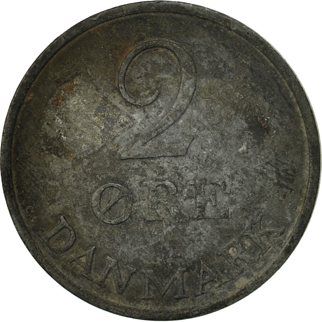 Coin, Denmark, Frederik IX, 2 Öre, 1961, Copenhagen, EF(40-45), Zinc, KM:840.2
