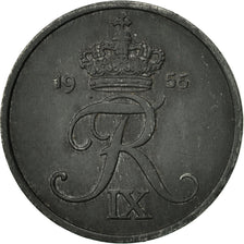 Danemark, Frederik IX, 5 Öre, 1955, Copenhagen, TTB, Zinc, KM:843.1