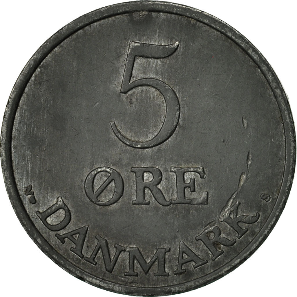 Danemark, Frederik IX, 5 Öre, 1955, Copenhagen, TTB, Zinc, KM:843.1