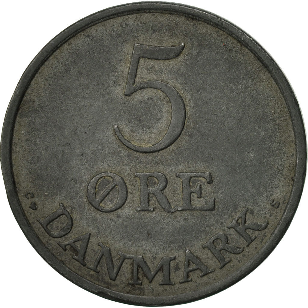 Coin, Denmark, Frederik IX, 5 Öre, 1957, Copenhagen, EF(40-45), Zinc, KM:843.2