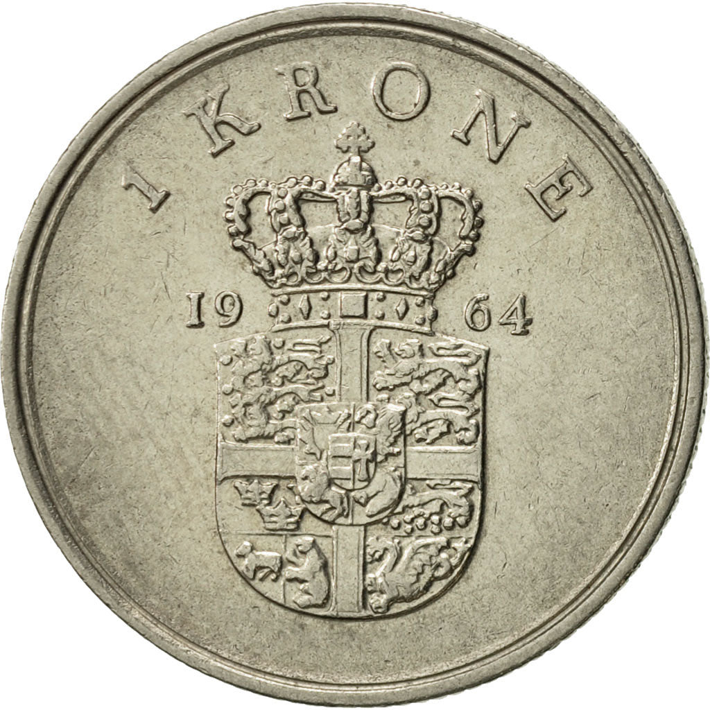 Münze, Dänemark, Frederik IX, Krone, 1964, Copenhagen, SS, Copper-nickel