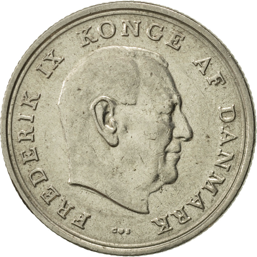 Coin, Denmark, Frederik IX, Krone, 1965, Copenhagen, EF(40-45), Copper-nickel