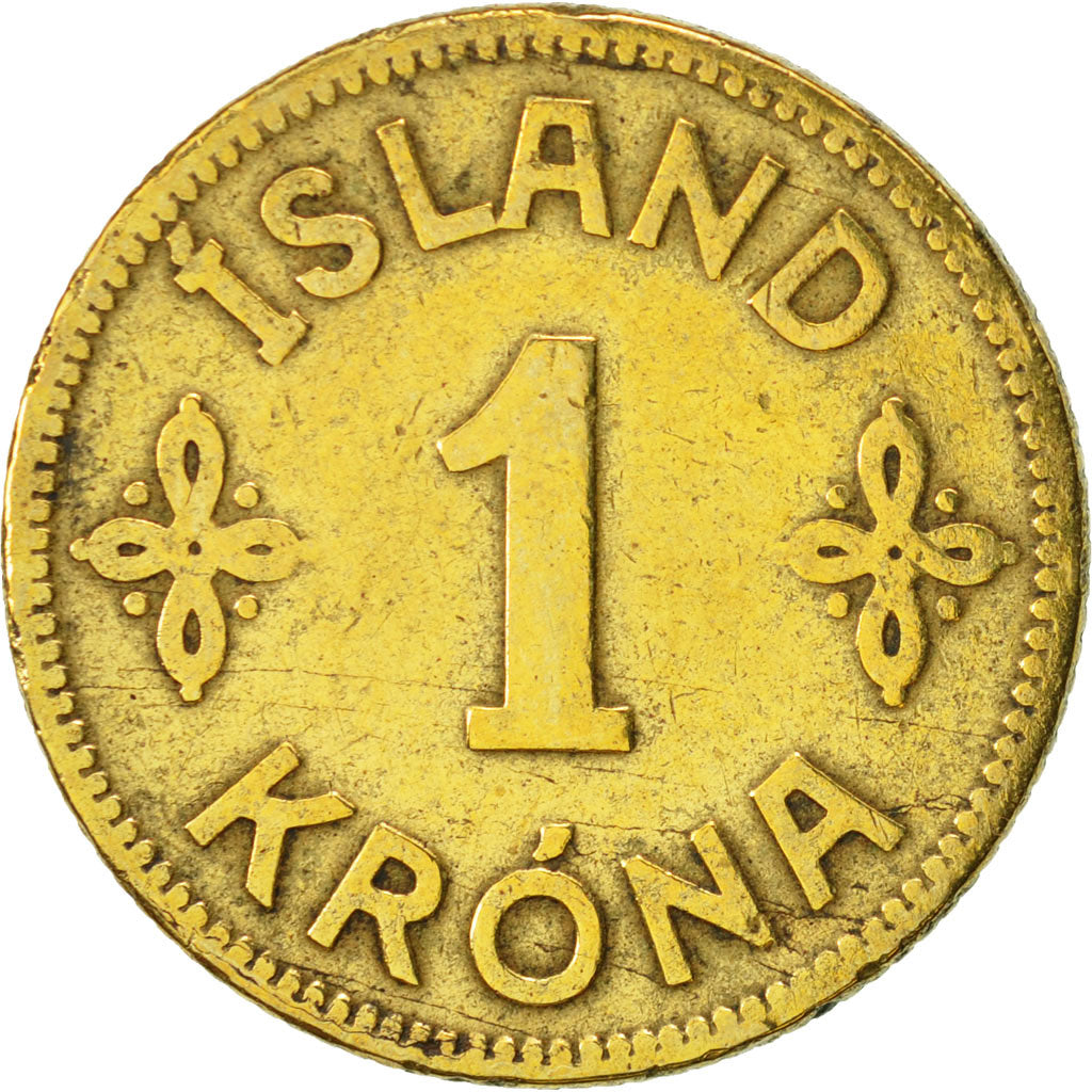 Iceland, Christian X, Krona, 1925, Copenhagen, EF(40-45), Aluminum-Bronze