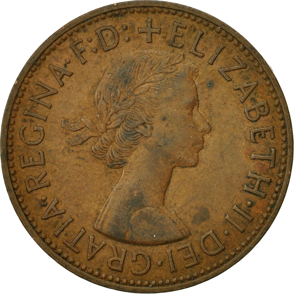 Moneda, Gran Bretaña, Elizabeth II, Penny, 1962, MBC, Bronce, KM:897