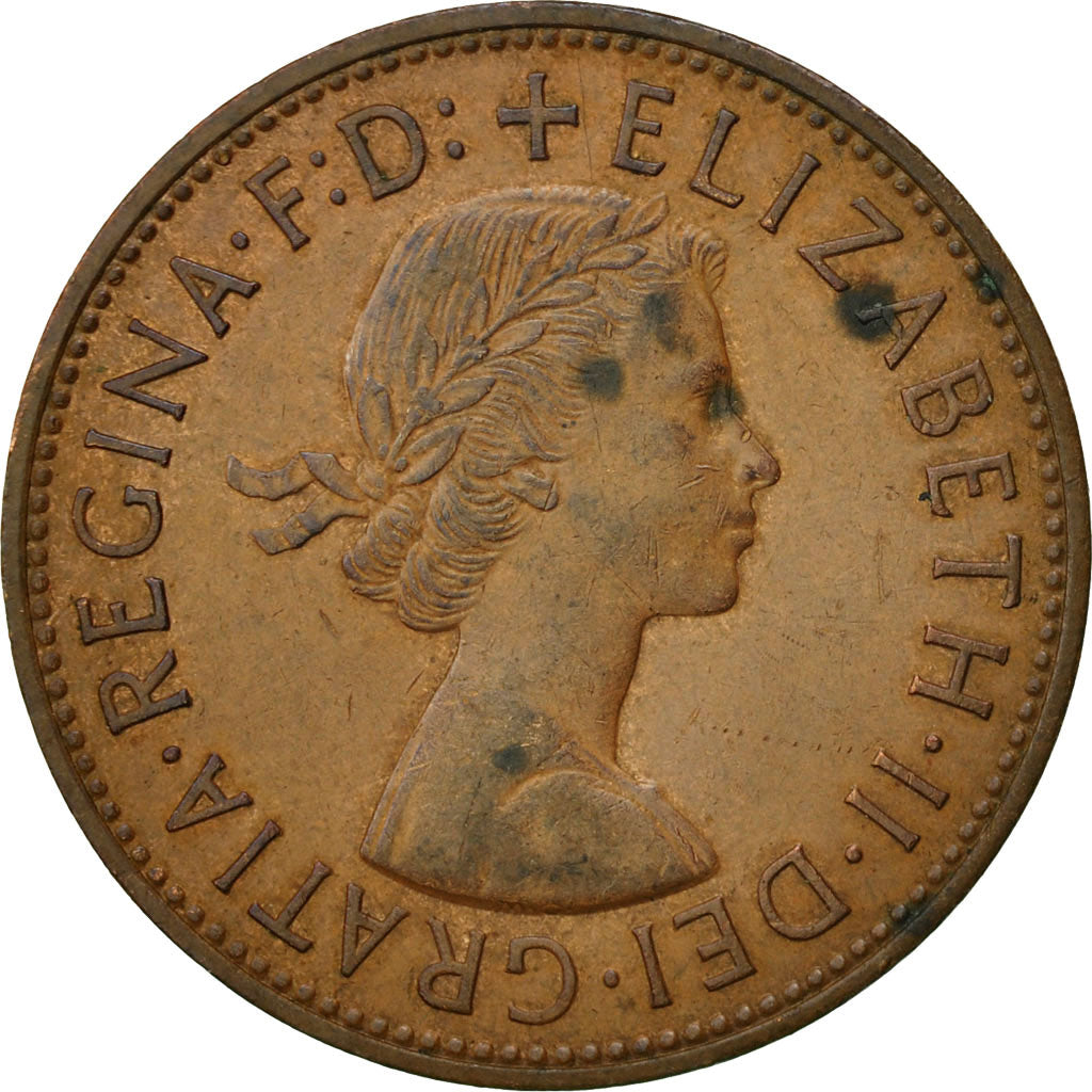 Coin, Great Britain, Elizabeth II, Penny, 1966, EF(40-45), Bronze, KM:897