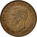 Münze, Großbritannien, George VI, Farthing, 1944, VZ, Bronze, KM:843