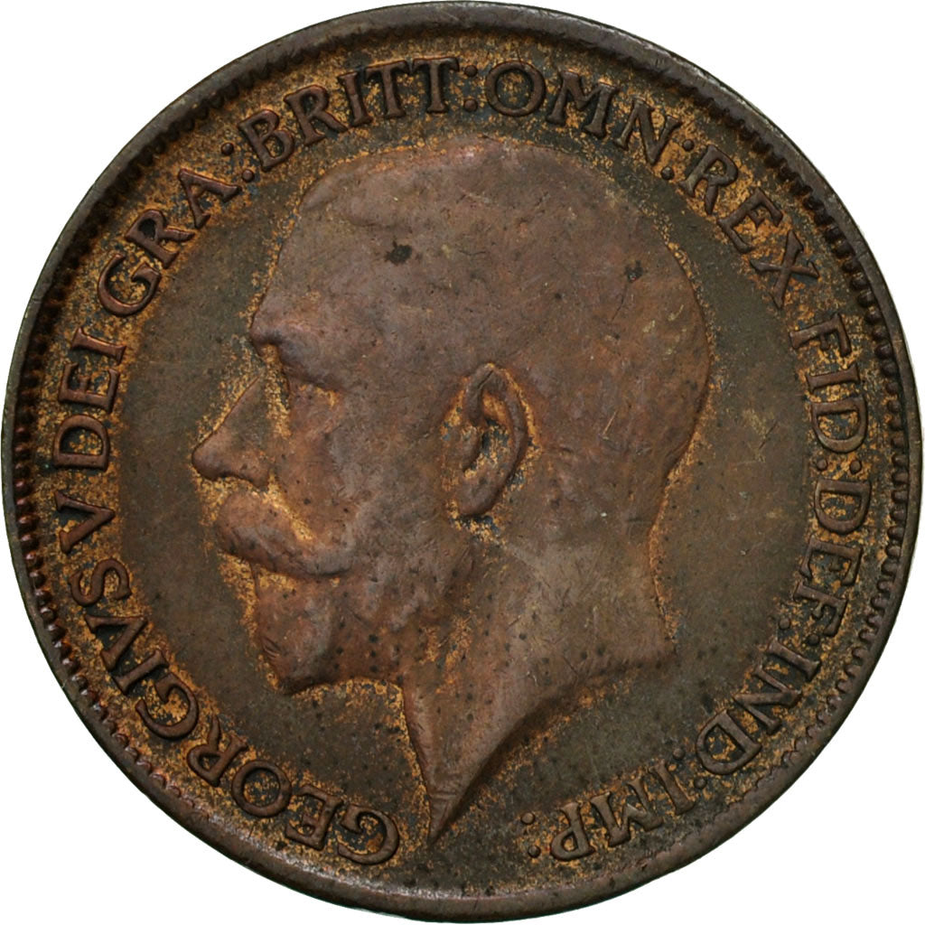 Coin, Great Britain, George V, Farthing, 1912, AU(55-58), Bronze, KM:808.1