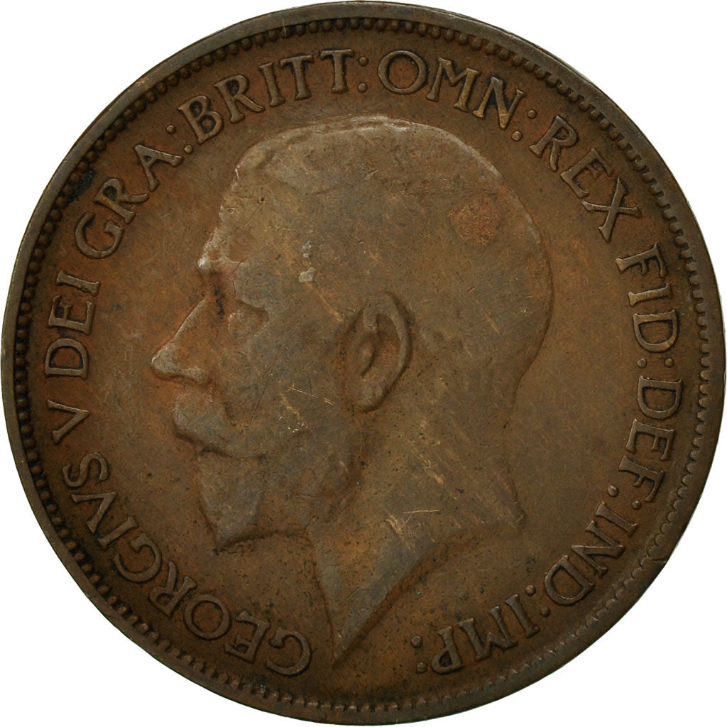 Monnaie, Grande-Bretagne, George V, 1/2 Penny, 1921, TB, Bronze, KM:809