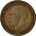 Coin, Great Britain, George V, 1/2 Penny, 1922, VF(20-25), Bronze, KM:809