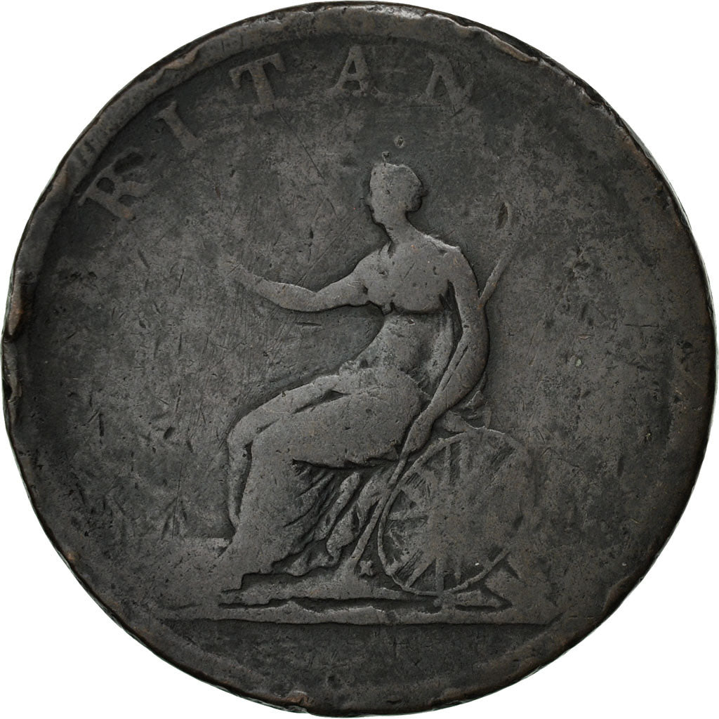 Great Britain, George III, 1/2 Penny, 1806, VF(20-25), Copper, KM:662