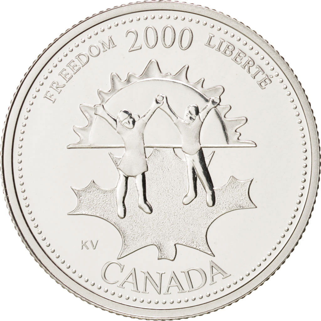 Canada, Elizabeth II, 25 Cents, 2000, Freedom, Ottawa, PROOF, KM 374a