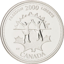 Canada, Elizabeth II, 25 Cents, 2000, Freedom, Ottawa, PROOF, KM 374a