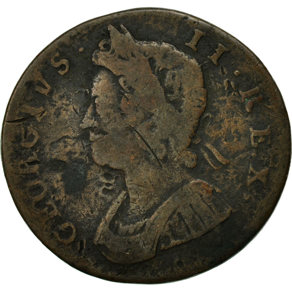 Great Britain, George II, 1/2 Penny, 1729, VF(20-25), Copper, KM:566