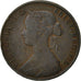 Great Britain, Victoria, 1/2 Penny, 1861, VF(30-35), Bronze, KM:748.2