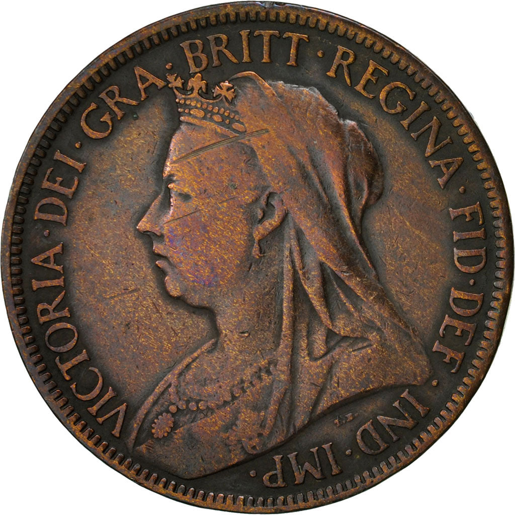 Great Britain, Victoria, 1/2 Penny, 1896, VF(30-35), Bronze, KM:789