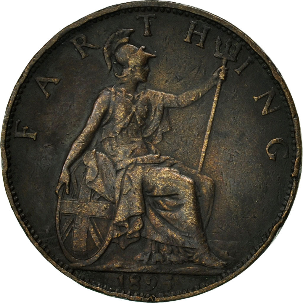 Great Britain, Victoria, Farthing, 1895, VF(30-35), Bronze, KM:753