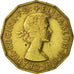 Moneda, Gran Bretaña, Elizabeth II, 3 Pence, 1956, BC+, Níquel - latón