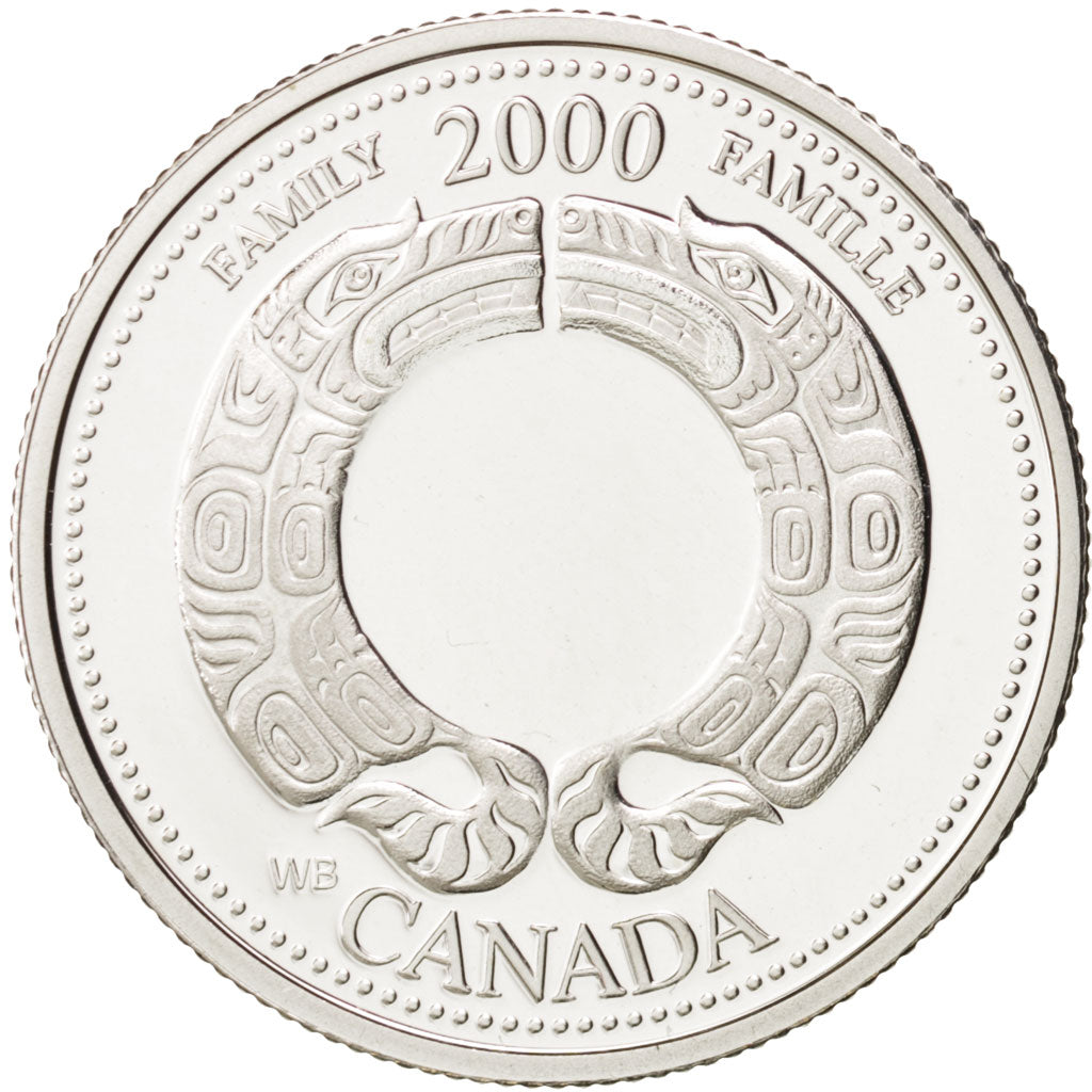 Coin, Canada, Elizabeth II, 25 Cents, 2000, Royal Canadian Mint, Ottawa