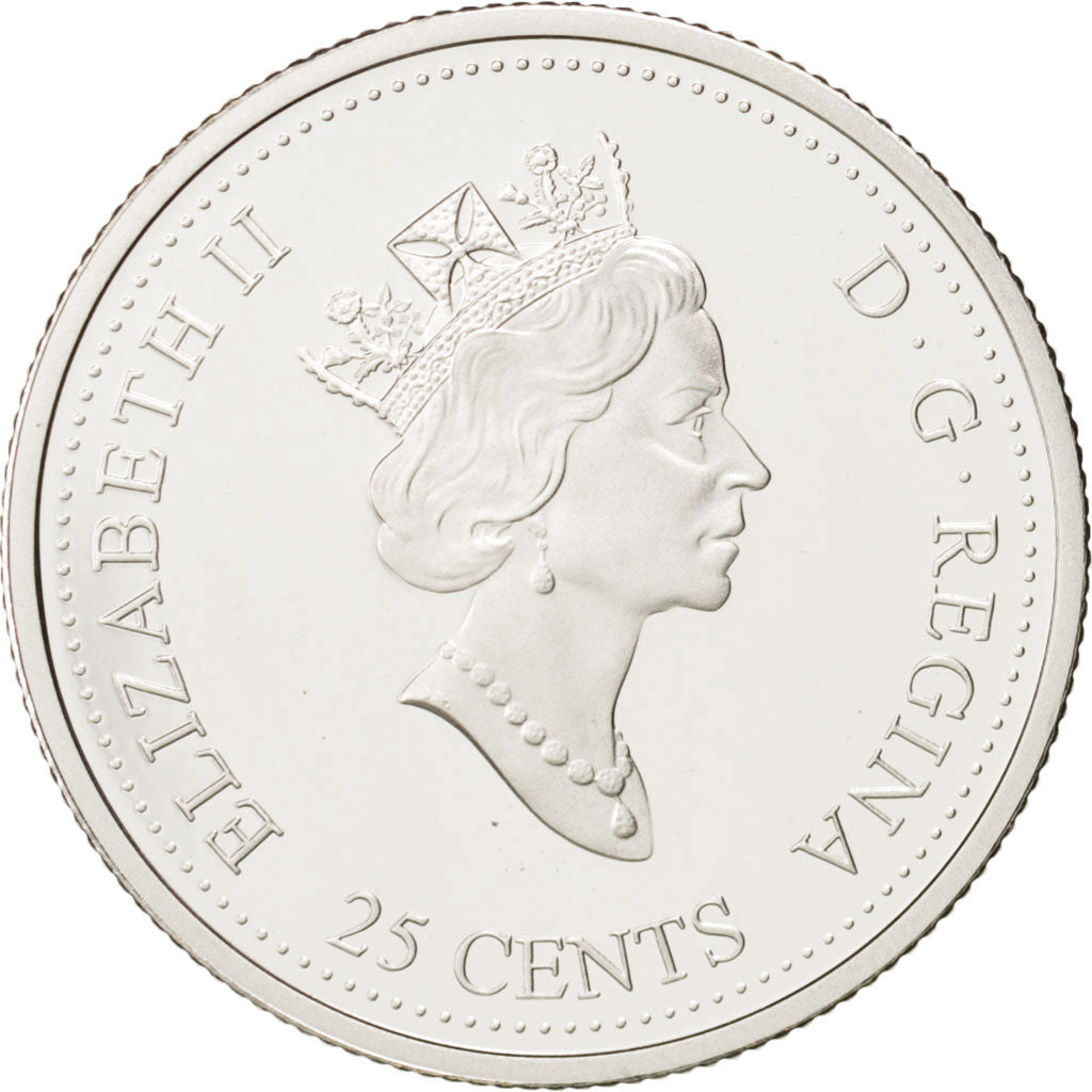 Coin, Canada, Elizabeth II, 25 Cents, 2000, Royal Canadian Mint, Ottawa