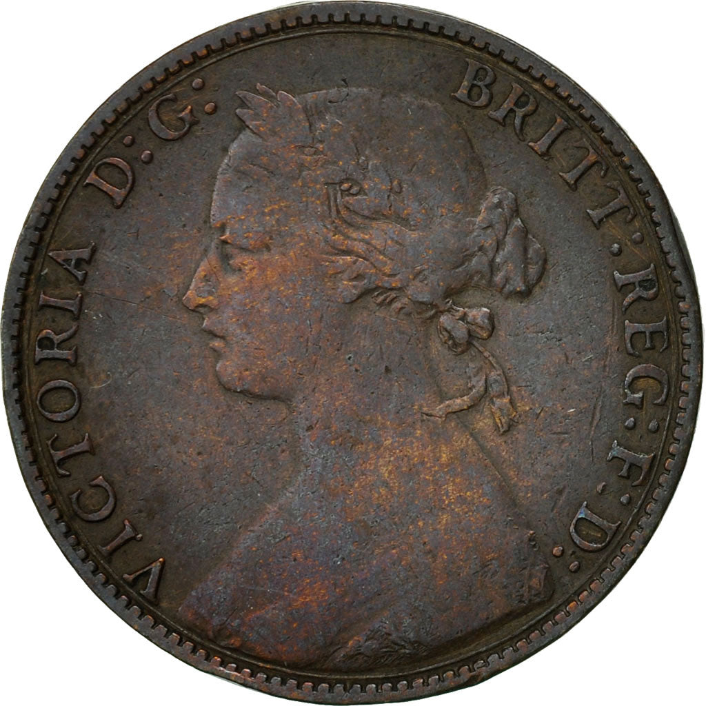 Great Britain, Victoria, 1/2 Penny, 1874, EF(40-45), Bronze, KM:748.2