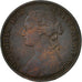 Great Britain, Victoria, 1/2 Penny, 1874, EF(40-45), Bronze, KM:748.2