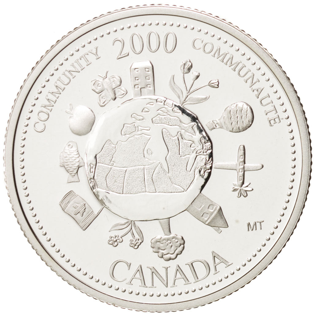 Canada, Elizabeth II, 25 Cents, 2000, Community, Ottawa, PROOF, KM 376a