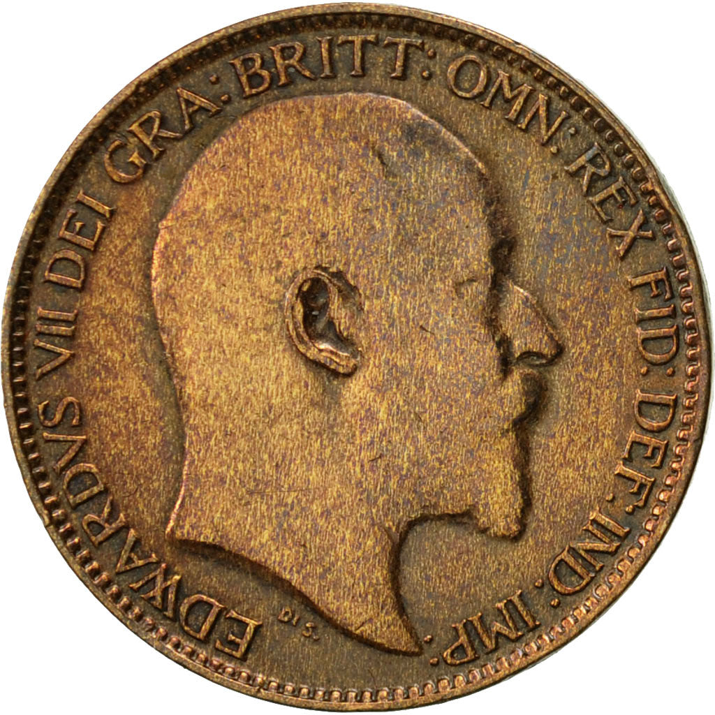 Great Britain, Edward VII, Farthing, 1907, EF(40-45), Bronze, KM:792