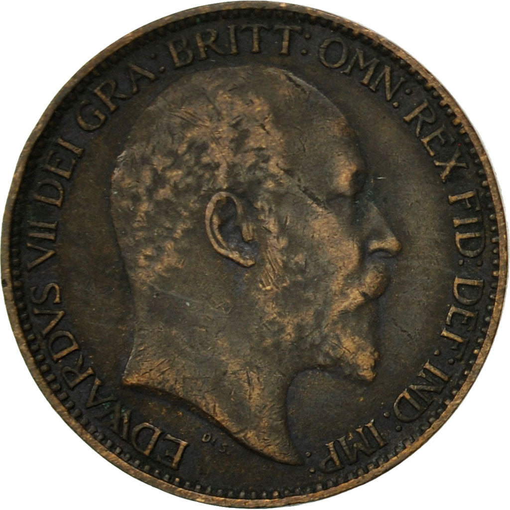 Coin, Great Britain, Edward VII, Farthing, 1902, EF(40-45), Bronze, KM:792