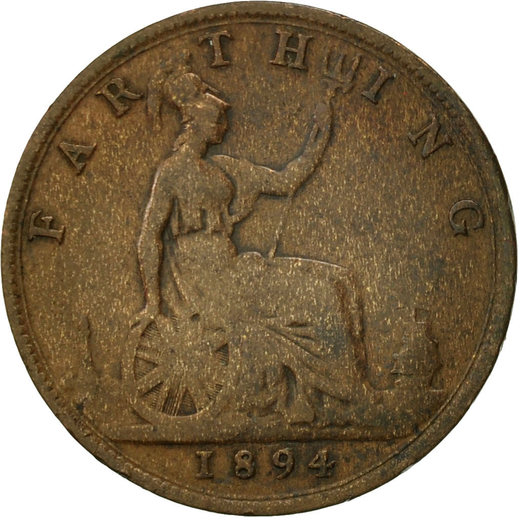 Coin, Great Britain, Victoria, Farthing, 1894, EF(40-45), Bronze, KM:753
