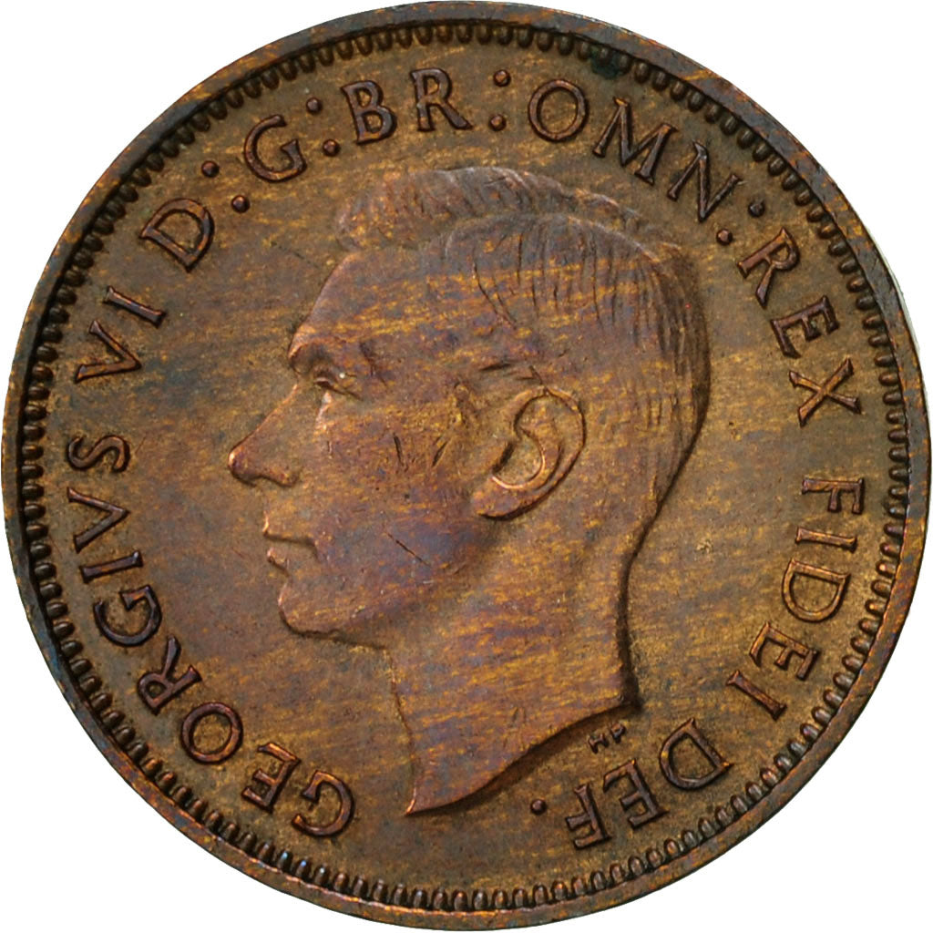 Coin, Great Britain, George VI, Farthing, 1952, AU(50-53), Bronze, KM:867